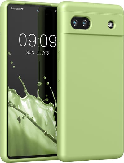 kwmobile telefoonhoesje geschikt voor Google Pixel 6a - Hoesje met siliconen coating - Smartphone case in groene tomaat