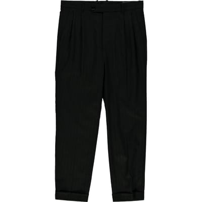 AllSaints Blues Trouser Pinstripe Blk Brwn Size: W28 | Chinos Outlet | Heren | Zwart