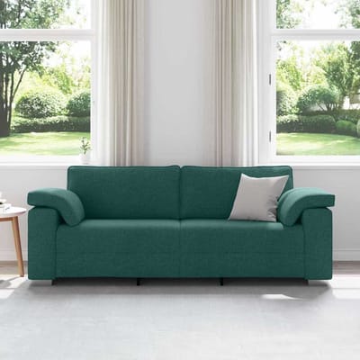 vidaXL - 3-Zits - Sofa - Donkergroen - 220 - cm - Stof