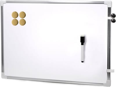Concorde magnetisch whiteboard - memobord - met marker - en magneten extra sterk - 60 x 40 cm
