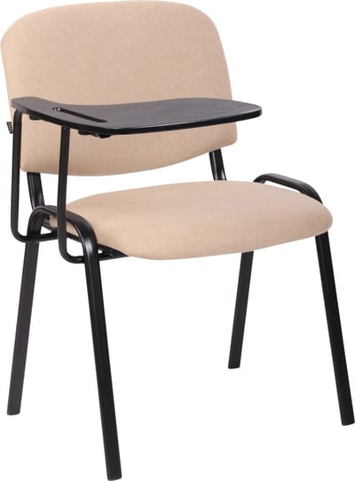 CLP Ken Bezoekersstoel - Met klaptafel - Stof creme