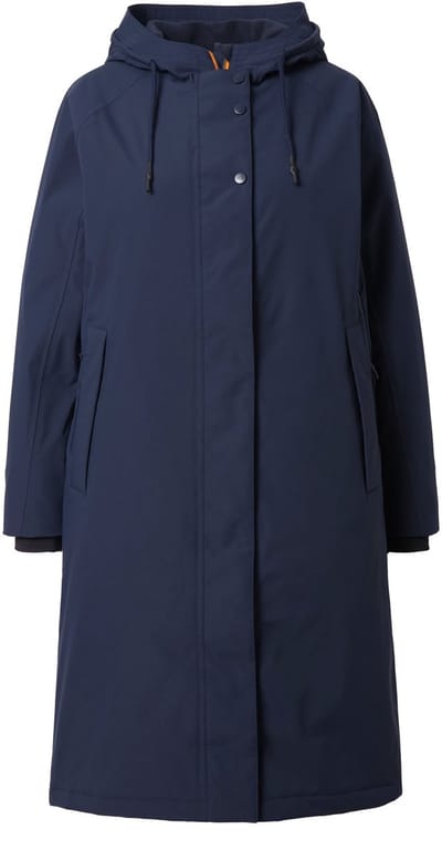 Laurasøn - Dames - Functionele jas capuchon 2-wegrits dubbele zakken - Marine - Maat 40+