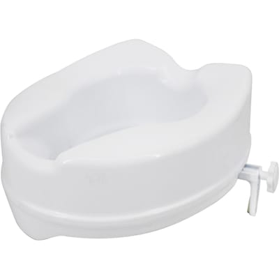 Siège de toilette surélevé avec couvercle Siège de toilette surélevé robuste de 300 lb avec pinces de serrage surélevé 6in without Lid blanc