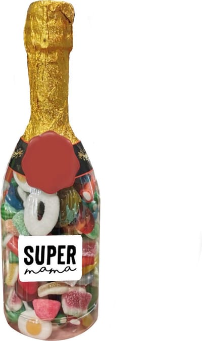 Moederdag Cadeautje champagne fles gevuld met snoep - Cadeau - Cadeau voor haar - Snoep cadeau