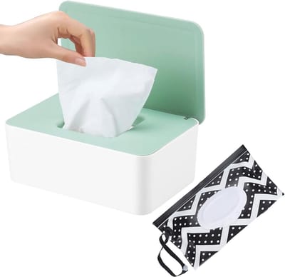 Grote Dispenser voor Doekjes en Tissue, Hervulbare Box voor Nat en Droog, Handige Tissuehouder voor Thuis en Reizen