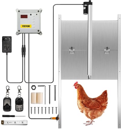 NordHaus Automatische Kippendeur - Kippenhok Deuropener - Poultry Deur - Timer & Lichtsensor - 30 x 30 cm