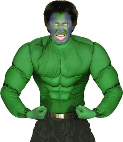 Gespierd shirt groen Hulk spierballen