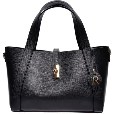 Isabella Rhea Zwart Rundleer Tas