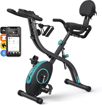 Hometrainer Fiets - Indoor Cycling - Thuis Trainen - 4-in-1 Trainingswiel - Inklapbaar - Zwart