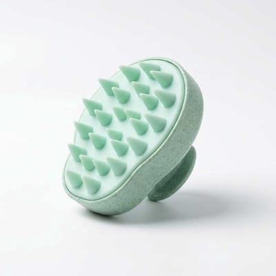 DIVERZA Hoofdmassage Borstel – Siliconen Scalp Massager – Voor Nat en Droog Gebruik – Ergonomische Grip – Compact Formaat – Groen