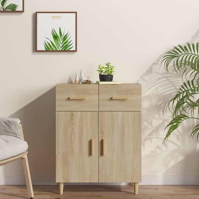 vidaXL - Dressoir - 69,5x34x89 - cm - bewerkt - hout - sonoma - eikenkleurig