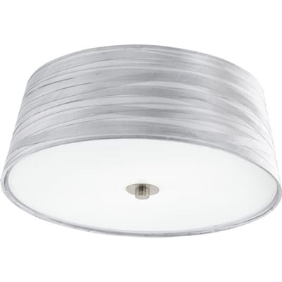 EGLO Fonsea - Plafonnière - 2 Lichts - Ø375mm. - Wit - Zilver