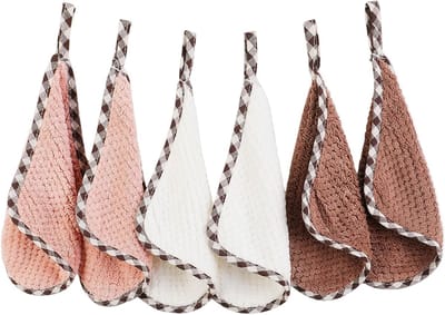 Set van 6 Microvezel Washandjes 20 x 20 cm voor Badkamer en Gezicht - Ideaal voor Makeup Verwijderen en Dagelijks Gebruik