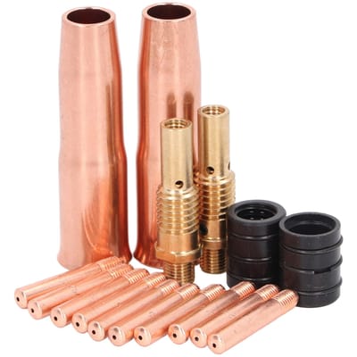 16-delige MIG Laspistool Accessoire Kit Tip Mondstuk Diffuser Adapter Toorts Verbruiksartikelen voor 200250 M7