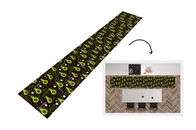 Keukenloper - Loper keuken - Avocado - Fitness - Patronen - 300x50 cm - Keukenloper vinyl