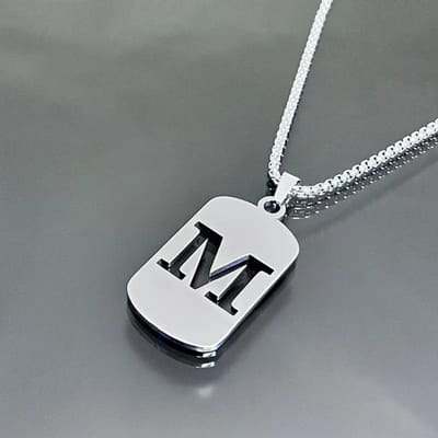 Livano Ketting - Heren - Staal - Nep zilver - Met Hanger - M