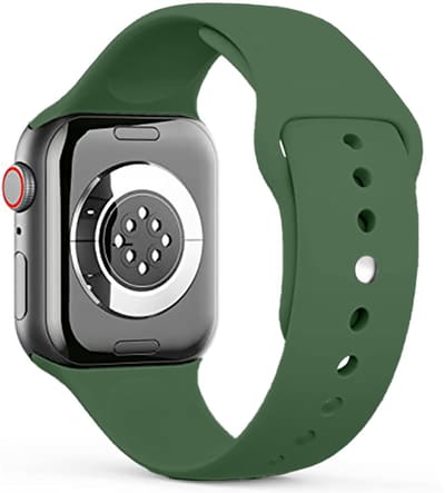 Stravo Siliconen Sportbandje – Zacht & Waterproof Horlogeband – Geschikt voor Apple Watch 42mm (Series 11/10), 41mm (Series 9/8/7), 40mm (Series 6/5/4/SE 1/2/3), 38mm (Series 3/2/1) – maat S/M – Groen
