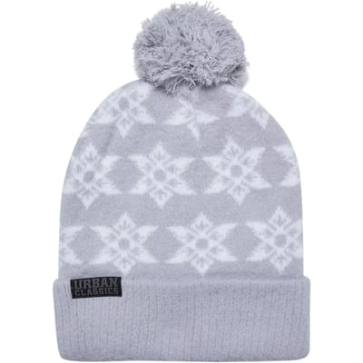 Urban Classics - Pom lightasphalt one size Pompom Beanie muts - Grijs