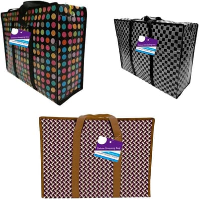 3-Pack Luxe Waszakken en Herbruikbare Boodschappentassen XXL - Sterk & Waterdicht