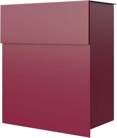 Muurbrievenbus Alto - Brievenbus Rood - Post Ontvangen - Gepoedercoat Staal - 45 x 37 x 18 cm - Mat Rood