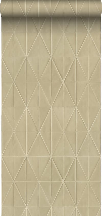 Origin Wallcoverings eco-texture vliesbehang origami motief beige - 347857 - 0,53 x 10,05 m