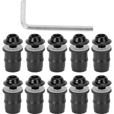 10PCS Moto M5x16mm 0.6in Pare-brise Vis Boulons Kit Universel avec Clé