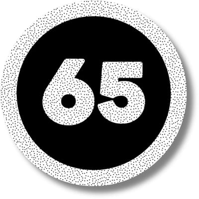 Stickers 65 Jaar | 20 Verjaardag Stickers | Jubileum en Pensioen Feest