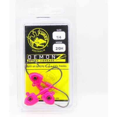 Tackle Tactics TT Demonz Jig Head 1/4oz 2/0H 3/pack Roze (7068)