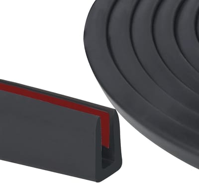 U-vormige rubberen randbescherming voor autodeuren, deuren, ramen en metalen platen - 3m x 3mm