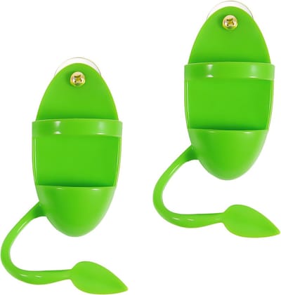 Voedingsdispenser voor vogels - 2 stuks, ideaal voor het voeren van parkieten, papegaaien en andere vogels, groen