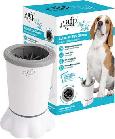 AFP Pet Salon Automatic Paw Cleaner - Automatische Potenreiniger - Reiniging voor Honden - Hondenpoten Reiniger - USB Oplaadbaar - Wit