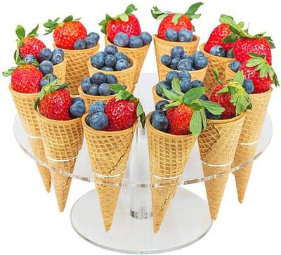 Dailygoody - IJsblokjeshouder - IJswafelstandaard - Transparant - IJsblokjesmaker - Perfect voor feestdecoratie - Geschikt voor verjaardagen en kerst