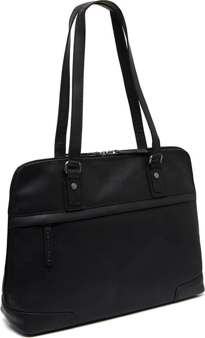 The Chesterfield Brand Schoudertas met laptopvak Branson Shoulderbag Black Zwart
