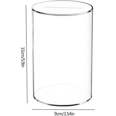 Grote Spaarpot voor Volwassenen Kinderen Vcertcpl Acryl Transparante Spaarpot Munt Biljetten Bank Spaarpot Onopenbare Wisselpot white