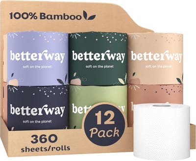 Bamboe Toiletpapier - Duurzaam papier - Dagelijks gebruik - 3-laags sterkte - 12 rollen - Natuurlijk