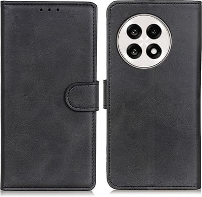 Coverup Hoesje - Geschikt voor OnePlus 13R Hoesje - Coverup Luxe Book Case - Zwart