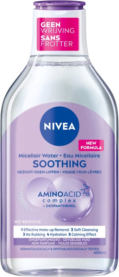 NIVEA Essentials Soothing Micellair Water - Gevoelige huid - Aminozuren - Dexpanthenol - Make-up remover - Face Cleanser - 400 ml