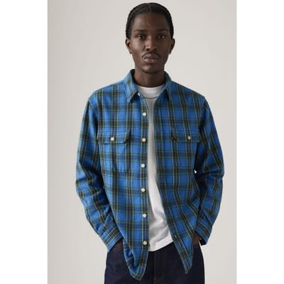 Levi's Jackson Worker Madigan Plaid Star Sapphi Taglia: XL | Camicie Casual Outlet | Uomo