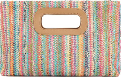 Rieten Avondtas - Bast Schoudertas - Zomerse Uitjes - Handgeweven Design - 30 x 18.5 cm - Natuurlijk