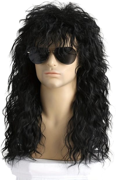 Bovista Pruiken Heren - Haarstuk - Pruik Man - Mannen - Wig - Carnaval - Zwart