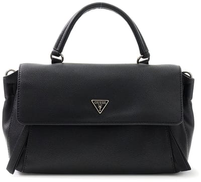 GUESS schoudertas handtas Devon Top Handle Flap Black zwart