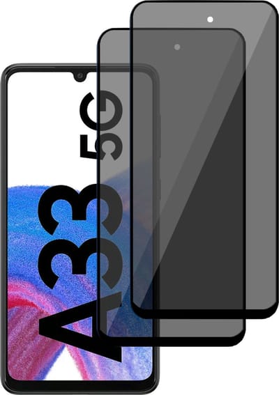 2x Privé Screenprotector geschikt voor Samsung A33 A33 – Privacy Screen Protector Tempered Glass