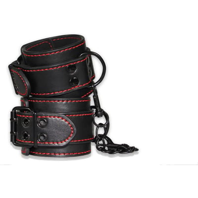 Bondage Enkelboeien - Zwart met rood