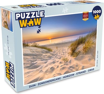 Puzzel Duin - Zonsondergang - Horizon - Strand - Gras - Legpuzzel - Puzzel 1000 stukjes volwassenen