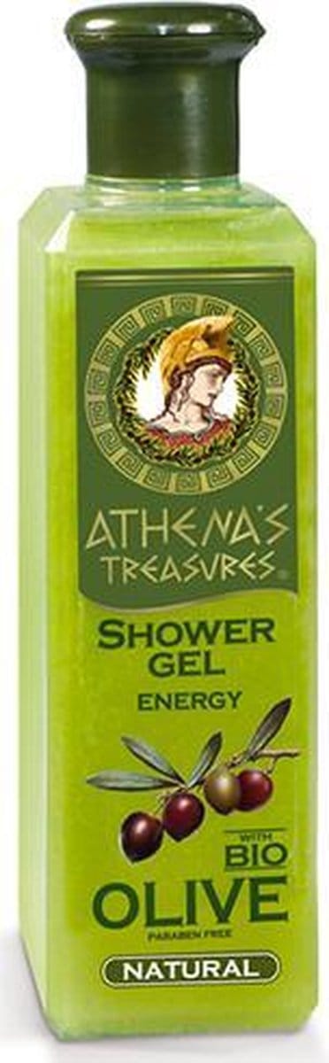 Athena’s Treasures Shower Gel Natural Energy – Verkwikkende Energie Douchegel met Olijfbladextract & Vitamines (250ml)