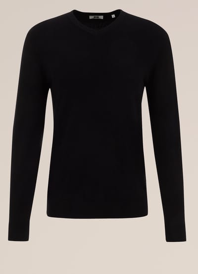 WE Fashion Heren Slim fit trui van katoenmix