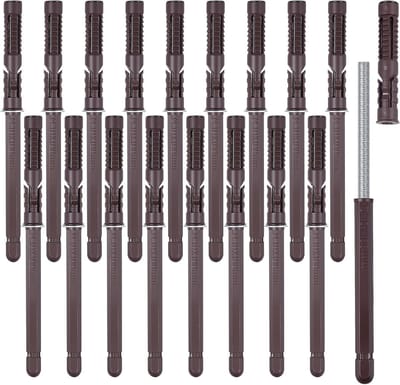 Zware zwevende plankbeugels - 18 stuks onzichtbare beugels voor doe-het-zelf planken, verstelbare hardware, tot 109 kg draagkracht, Ø10 x 100 mm