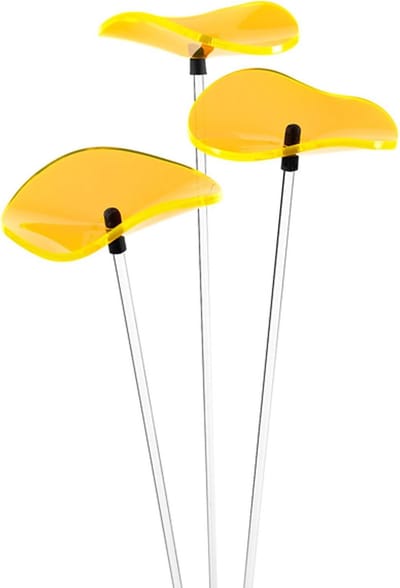 Cazador Del Sol Zonnevangers - tuin decoratie voor buiten - Lucille Ø80mm x 26cm Geel Set3