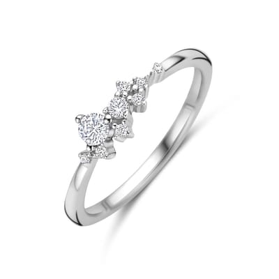 Zilveren Gerhodineerde Ring met Zirkonia 1342227 – 925 Zilver