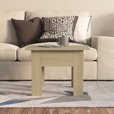 vidaXL - Salontafel - 55x55x42 - cm - bewerkt - hout - sonoma - eikenkleurig